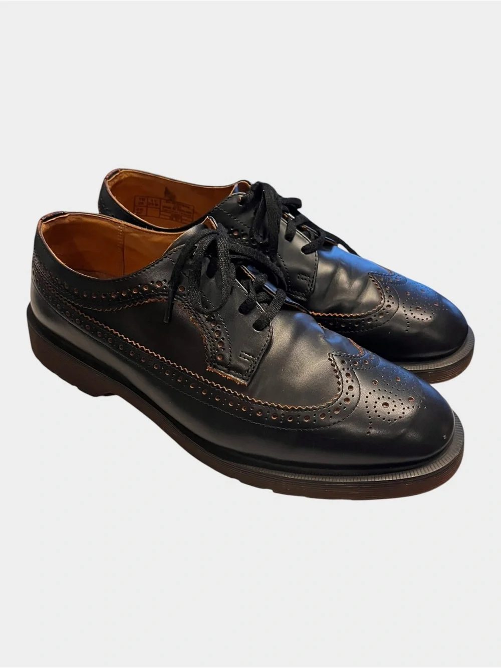 DR. MARTENS 3989 Black Leather Wingtip Brogue Oxford Shoes Men’s US 11
